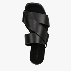 Vince Caleres Inc Dylan Black Crisscross Leather Sandals